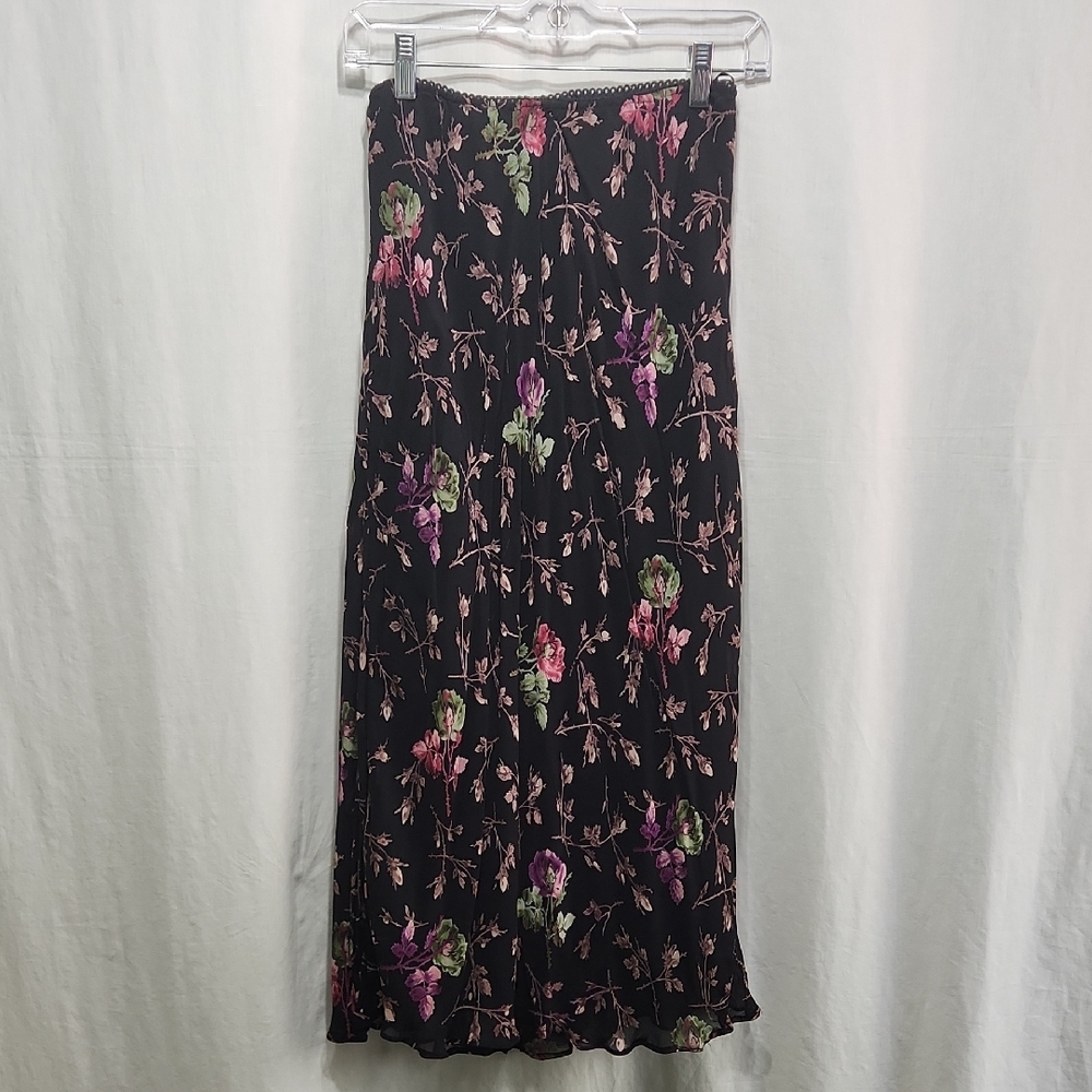 Temp-Tations Black Pleated Maxi Pencil Skirt